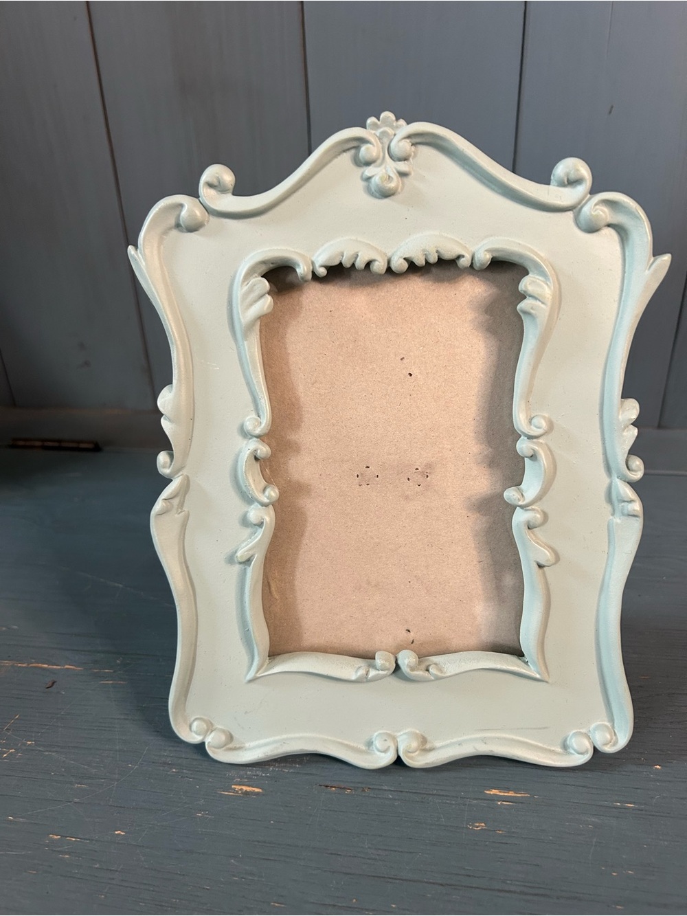 Ornate Decorative Picture Frame in Light Aqua - Azzure Home | Size 4 x 6 photo